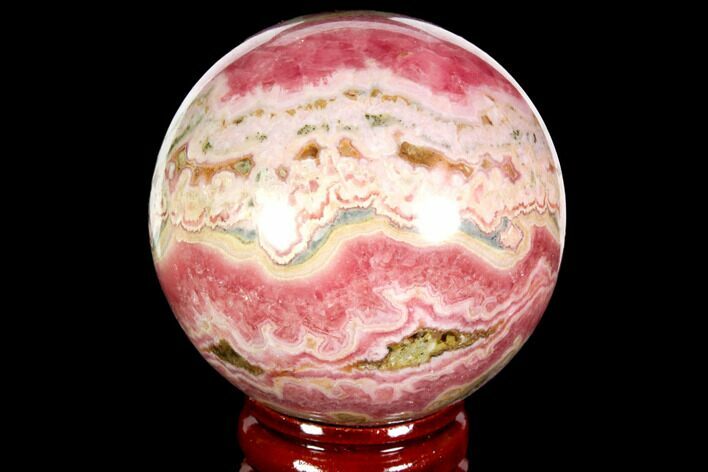 Polished Rhodochrosite Sphere - Argentina #114251